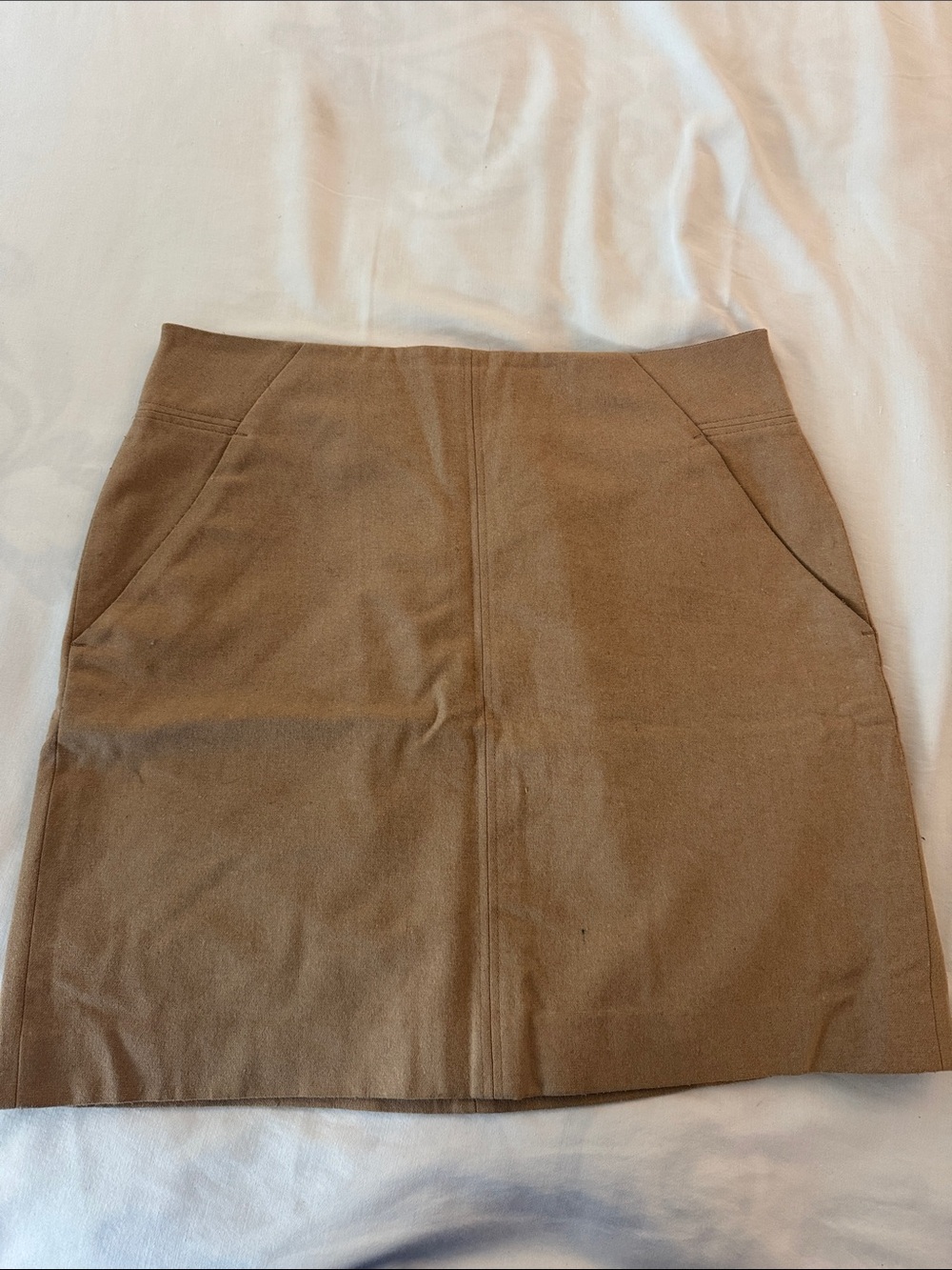 LOFT Camel Brown Mini A-Line Skirt